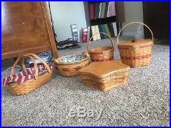 Longaberger Basket Christmas Collection set 1994 to 2008. Excellent condition