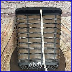 Longaberger Basket Dark Brown Hamper Laundry Basket with Lid 19x16