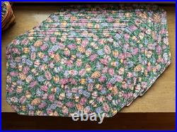 Longaberger Basket Easter Egg Placemats and Napkins Set of 8 Placesettings