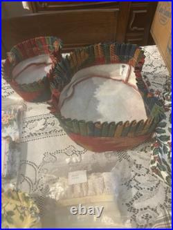 Longaberger Basket Liner Mixed Lot 24 Various Sizes, Colors and Cake Box only