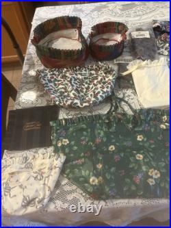 Longaberger Basket Liner Mixed Lot 24 Various Sizes, Colors and Cake Box only