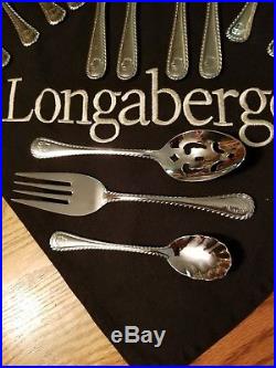 Longaberger Basket Motif Stainless Flatware 23 pc set Homestead Exclusive Rare