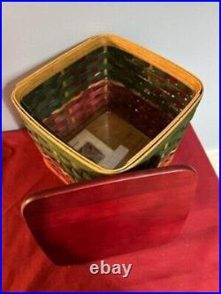 Longaberger Basket Protector Lid Holiday Hearth Christmas NEW