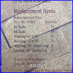 Longaberger Basket Repair Kit Weave Leather Tacks Wood New Unused 82961