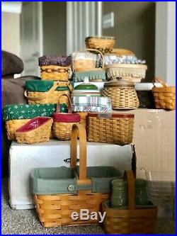 Longaberger Basket Set Lot of 18 with Hostess Appreciation Baskets