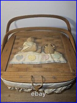 Longaberger Basket Vintage 1987 Bears Autographed By Dave Longaberger Very Rare