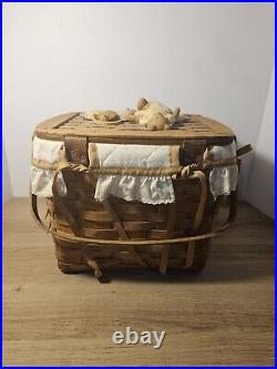 Longaberger Basket Vintage 1987 Bears Autographed By Dave Longaberger Very Rare