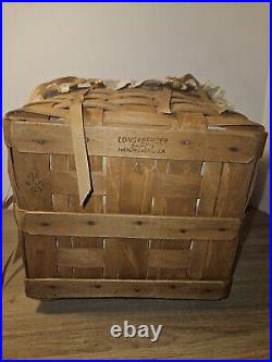 Longaberger Basket Vintage 1987 Bears Autographed By Dave Longaberger Very Rare