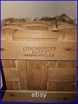 Longaberger Basket Vintage 1987 Bears Autographed By Dave Longaberger Very Rare