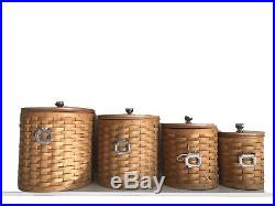 Longaberger Basket Weave Canister Set (4)