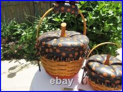 Longaberger Baskets 1996-1997 Halloween Baskets Set Of 3 Combo