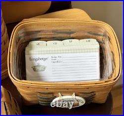 Longaberger Baskets Cake, Bread, Medium Spoon, Large Spoon & Recipe