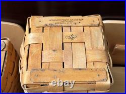 Longaberger Baskets Cake, Bread, Medium Spoon, Large Spoon & Recipe