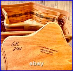 Longaberger Baskets Christmas 2001 Shining Star Collection Nesting Lot of 3