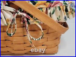 Longaberger Baskets Combo with Wood Divider & More! 6 Pieces