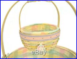 Longaberger Baskets Large and Small Whitewashed Easter Set 2001
