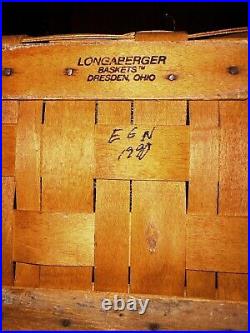 Longaberger Baskets Lot of 5 Baskets 5 with Plastic liners 1990
