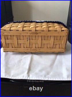 Longaberger Baskets New (Open) Blue Ribbon Canning Basket Combo. 2 Xtra