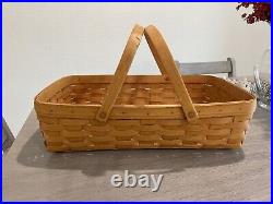 Longaberger Baskets Rectangle Basket With Handles 12 X 17.5