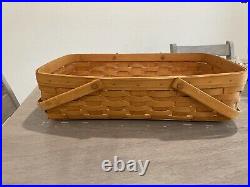 Longaberger Baskets Rectangle Basket With Handles 12 X 17.5