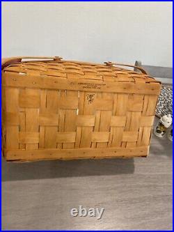 Longaberger Baskets Rectangle Basket With Handles 12 X 17.5