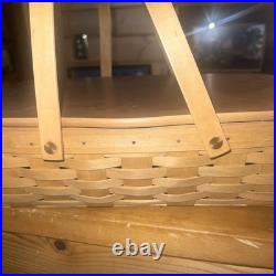 Longaberger Baskets Rectangle Basket With Handlesand Lid! 12 X 17.5 2002