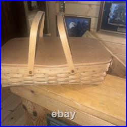Longaberger Baskets Rectangle Basket With Handlesand Lid! 12 X 17.5 2002