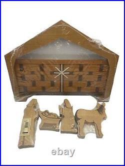 Longaberger Baskets Woodcrafts Christmas Nativity Manger Set New Sealed 2002