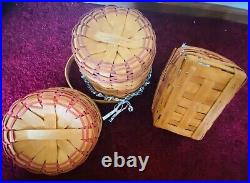 Longaberger Baskets set of 3, Mother's Day liners and protectors & warming brick