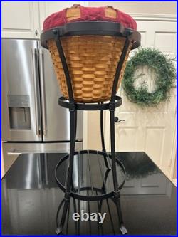 Longaberger Beverage Tub Basket with Wrought Iron Stand