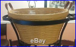 Longaberger Beverage Tub Set with Wrought Iron Stand