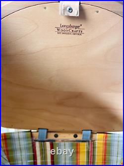 Longaberger Bicycle Bike Basket Combo Natural/Blue