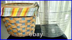 Longaberger Bicycle Bike Basket Combo Natural/Blue