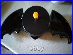 Longaberger Black Bat Dish And Black Basket Set. Rare