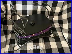 Longaberger Black Cat Halloween Basket Wrought Iron Complete Set! Extra Knob