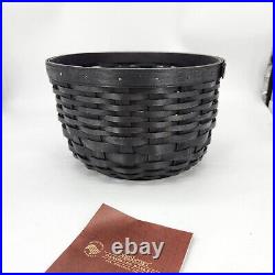 Longaberger Black Cauldron Basket Set+Lid+Wrought Iron SOLD 30 DAYS ONLY! FALL