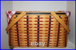 Longaberger Block Party Basket, Protector, Fabric, All-american, Host Longaberger Block Party Basket, Protector, Fabric, All-american, Host