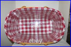 Longaberger Block Party Basket, Protector, Fabric, All-american, Host Longaberger Block Party Basket, Protector, Fabric, All-american, Host