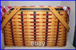 Longaberger Block Party Basket, Protector, Fabric, All-american, Host Longaberger Block Party Basket, Protector, Fabric, All-american, Host