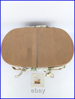 Longaberger Blue Ribbon Collection LG Crafting Basket Hinged Lid 19x12.5x8.5