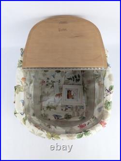 Longaberger Blue Ribbon Collection LG Crafting Basket Hinged Lid 19x12.5x8.5