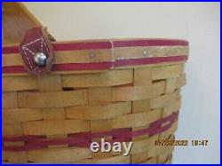 Longaberger Boardwalk Basket Set Large Red Leader rare 02 shipping included