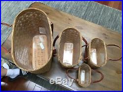 Longaberger Boardwalk Baskets Large, Medium, Small a/ Little SET