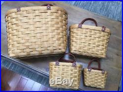 Longaberger Boardwalk Baskets Large, Medium, Small a/ Little SET