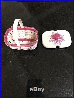 Longaberger Breast Cancer/horizon Of Hope Miniature Basket Set New