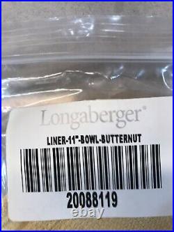 Longaberger Butternutr BOWL BASKET SET 4-Liners 7 9 11 13 inch Brand New