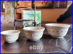 Longaberger CC Mini Mixing Bowl Set, Wrought Iron Stand & Food Accessory Set