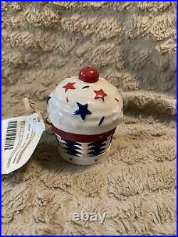 Longaberger CC Miniature Sweets Americana Cupcake Basket Set NWT W Resin Top F-3