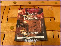 Longaberger CLASSIC HOSTESS TREASURE BASKET SET with Protector, Custom Leaf Lid