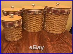 Longaberger Canister Basket Set Set Of 4